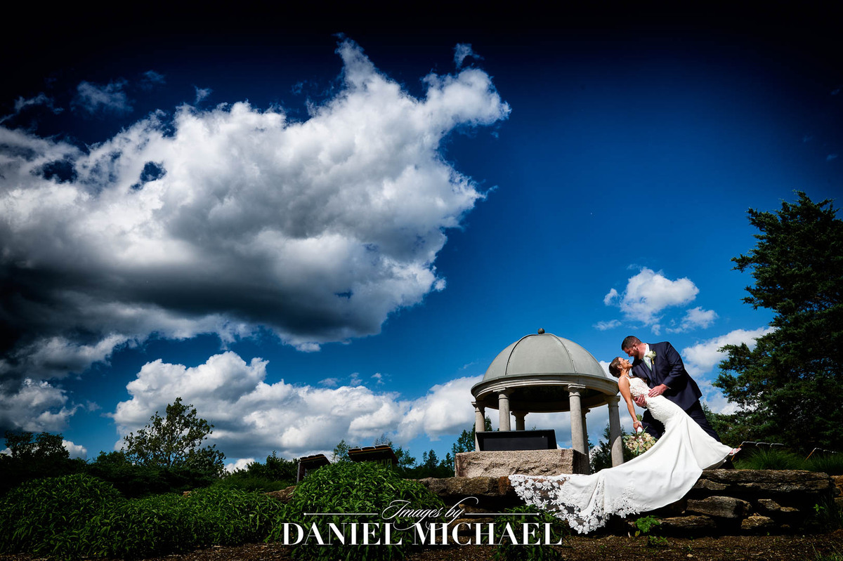 Shannon and William outside of gazebo